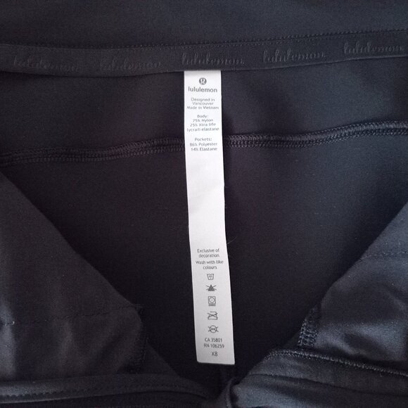 Lululemon Women's on the Move Black Travel Work Pants Stretch Comfort Sz X8 - Picture 5 of 12